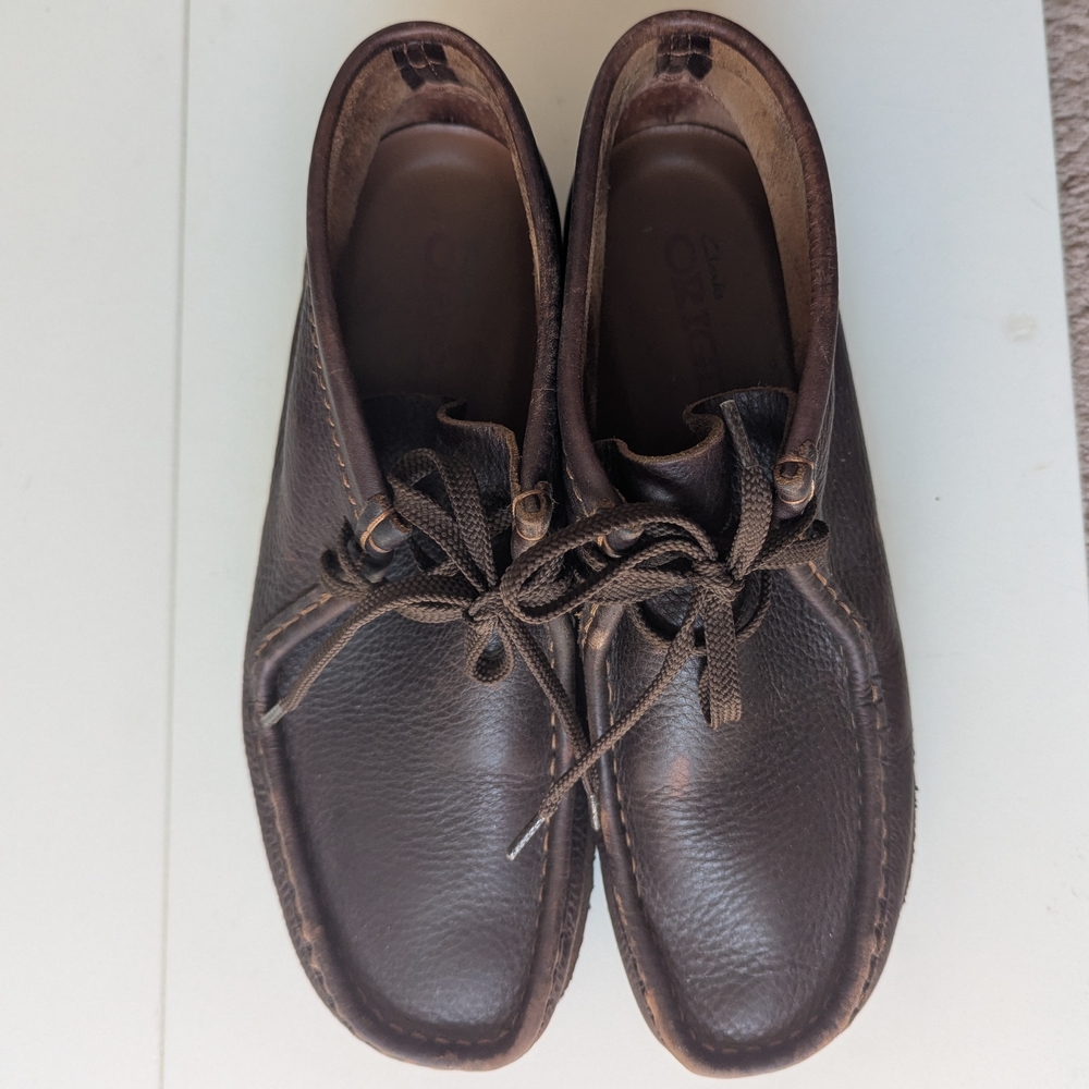 Clarks Originals Wallabee Men's Dark Brown Leather Chooka Boots, 7.5